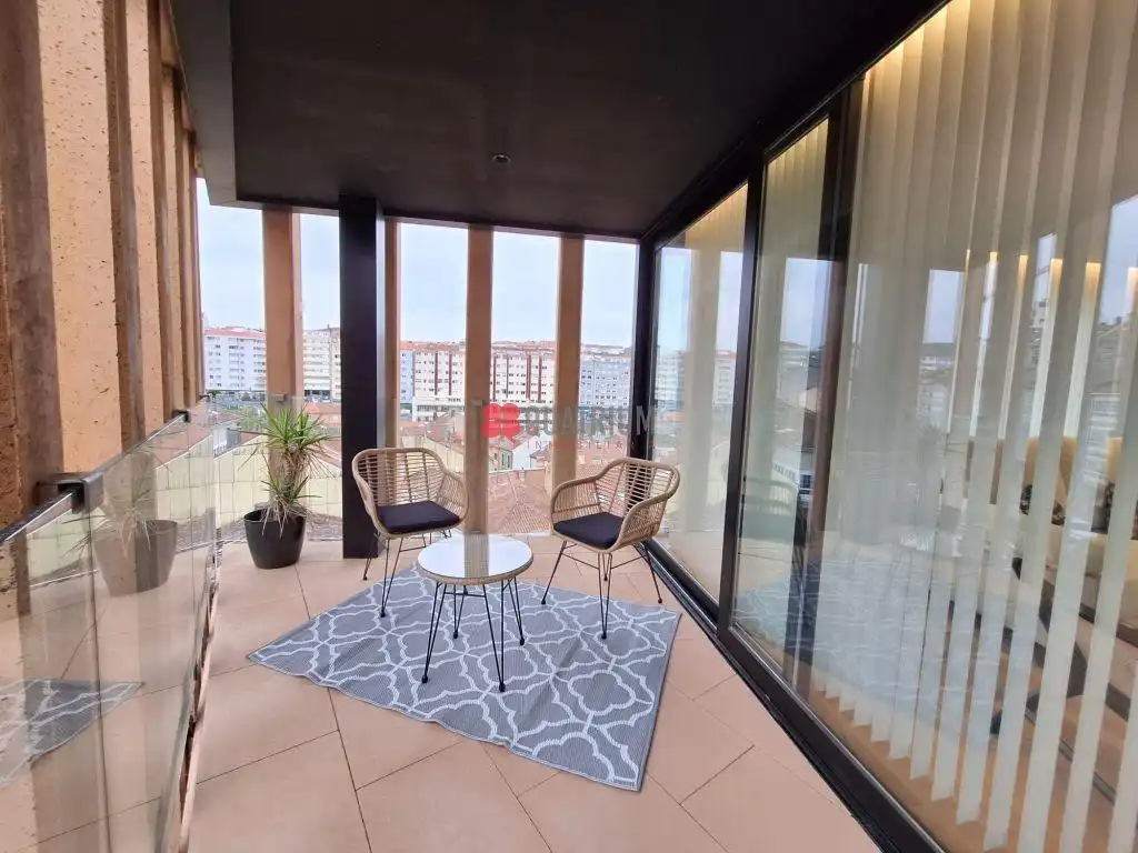 Terraza de Piso de alquiler en Santiago de Compostela  con Calefacción, Terraza y Amueblado