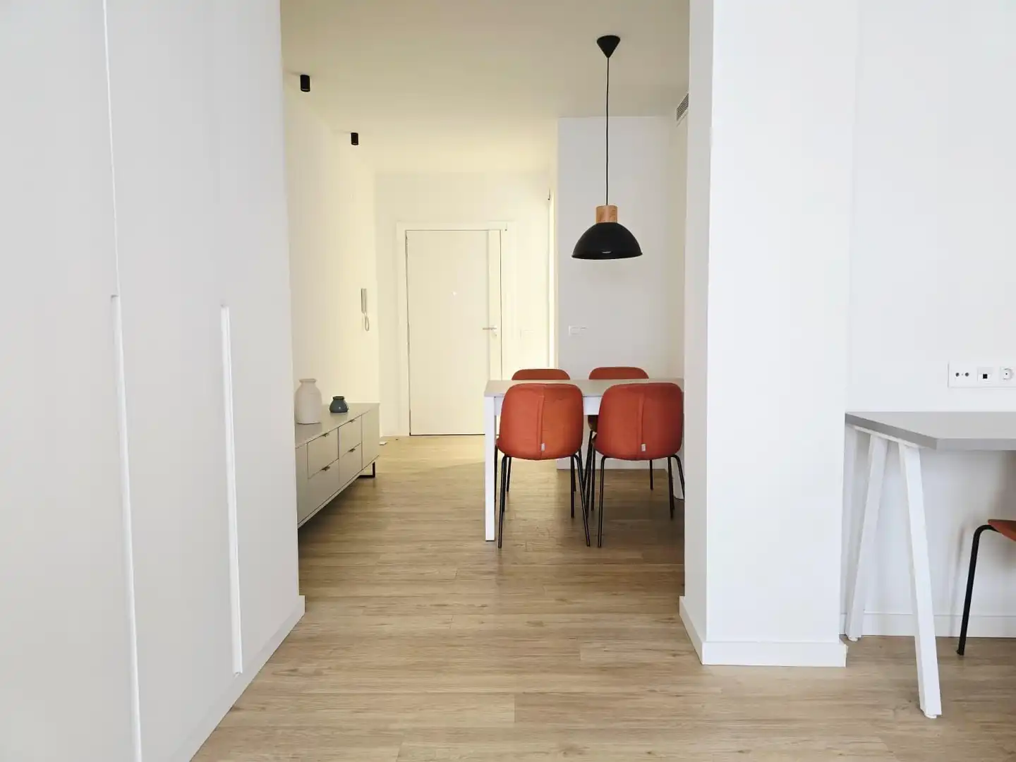 Dining room of Flat for rent in Valencia  with Parquet flooring and Terrace