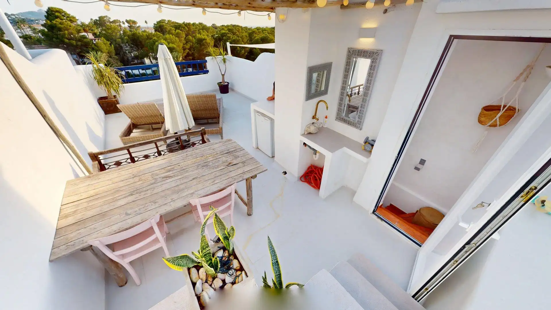 Terraza de Dúplex en venta en Sant Josep de sa Talaia con Aire acondicionado, Terraza y Piscina