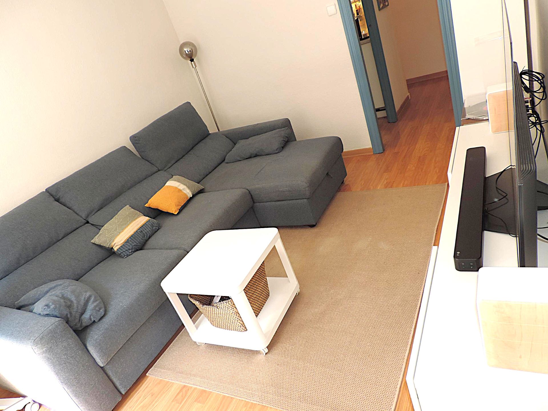 Living room of Flat for sale in Badalona  with Parquet flooring and Balcony