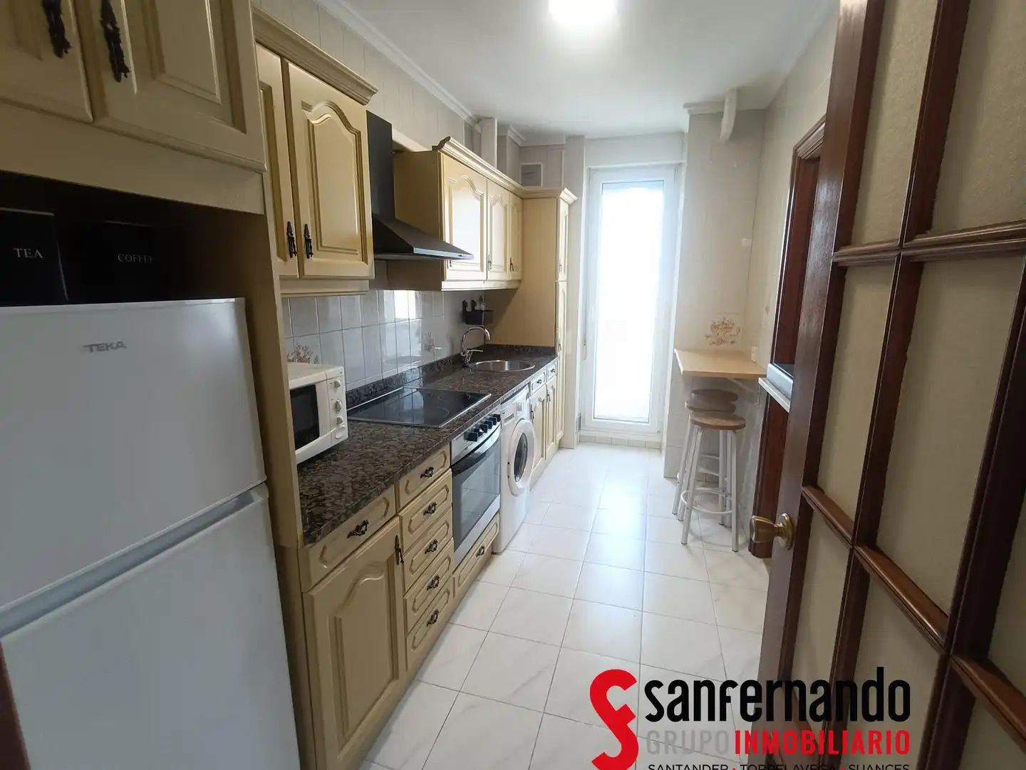 Cocina de Piso de alquiler en Santander con Calefacción y Amueblado