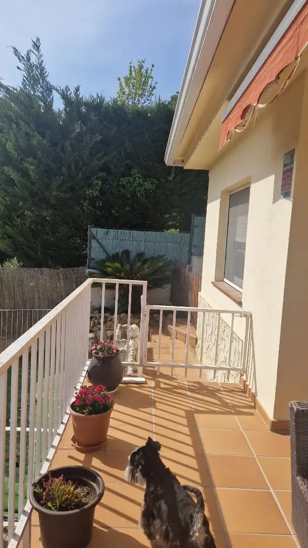 Terrassa de Casa adosada en venda en Santa Coloma de Farners amb Calefacció, Jardí privat i Parquet