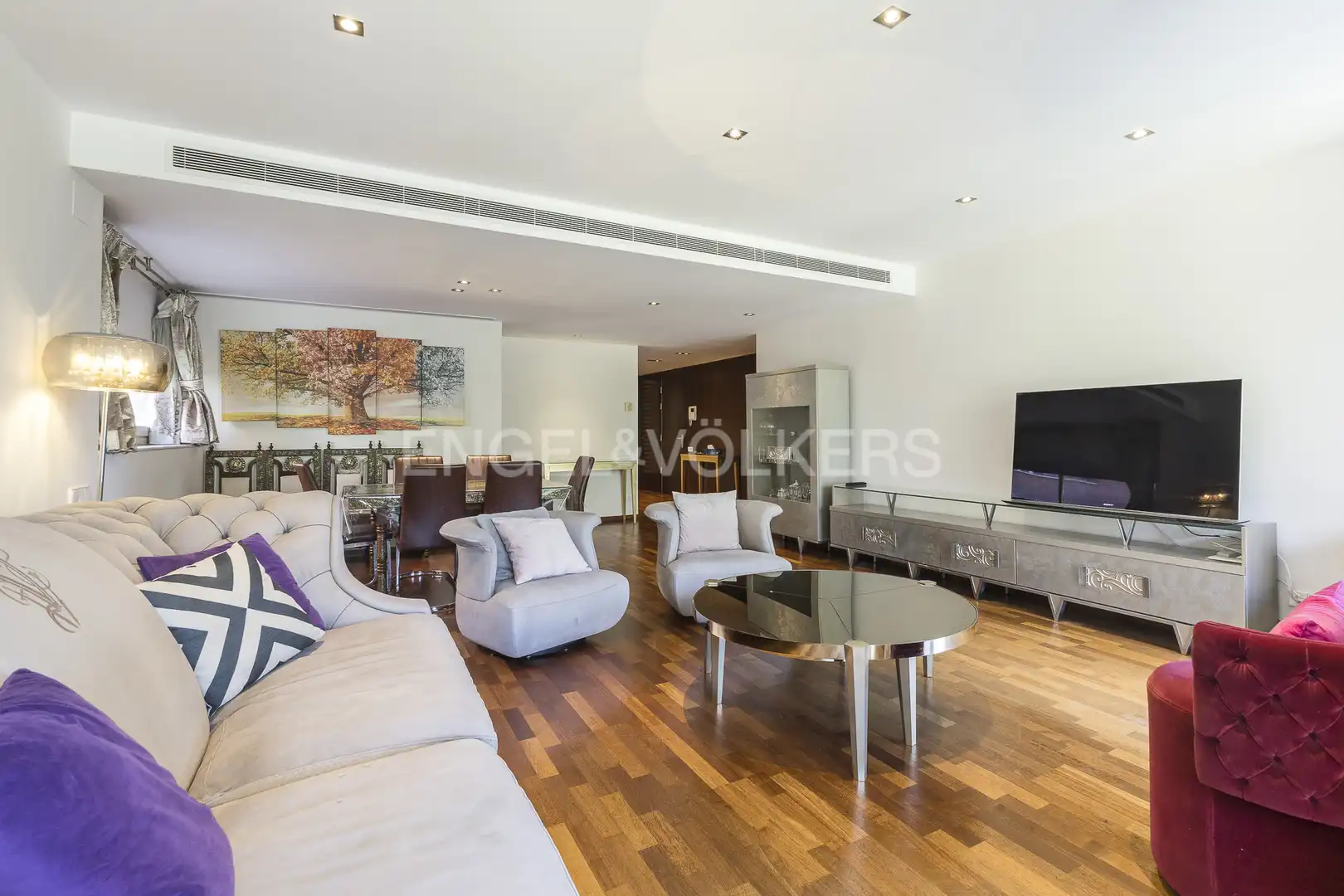 Sala de estar de Piso de alquiler en Barcelona con Aire acondicionado, Calefacción y Jardín privado
