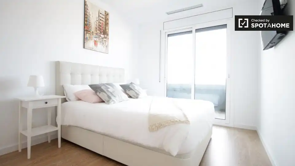 Habitación de Piso de alquiler en Barcelona con Aire acondicionado, Calefacción y Amueblado