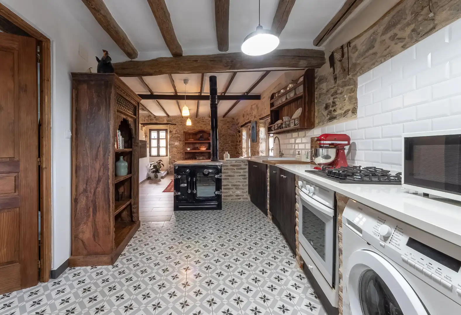 Cocina de Casa o chalet en venta en Galdames con Parquet, Trastero y Piscina