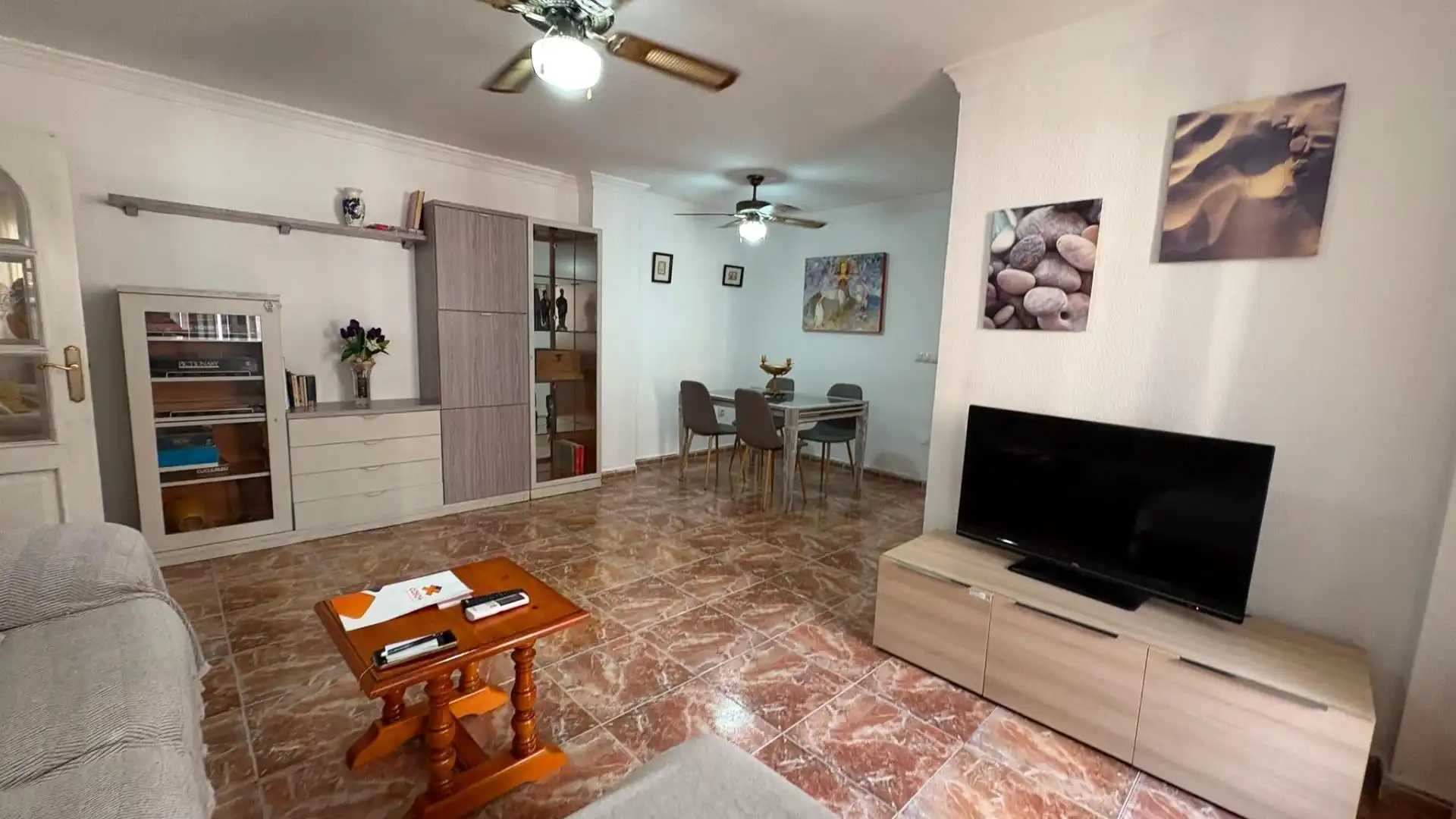 Sala de estar de Piso de alquiler en Málaga con Aire acondicionado, Amueblado y Balcón