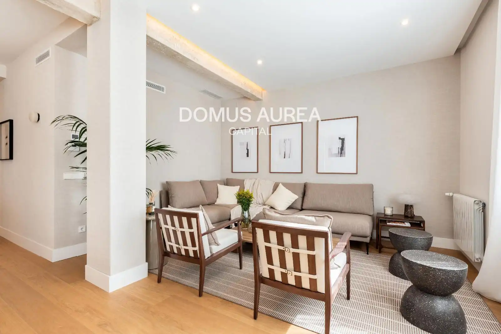 Wohnzimmer von Wohnung zum Verkauf in Madrid mit Klimaanlage, Parkett und Möbliert
