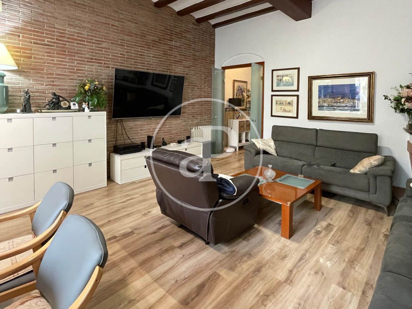 Living room of Single-family semi-detached for sale in El Masnou  with Heating, Private garden and Terrace