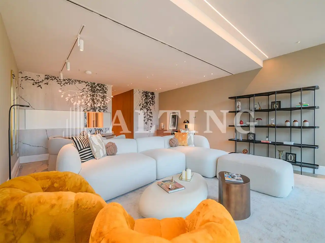 Wohnzimmer von Wohnung zum Verkauf in Barcelona mit Klimaanlage, Heizung und Privatgarten