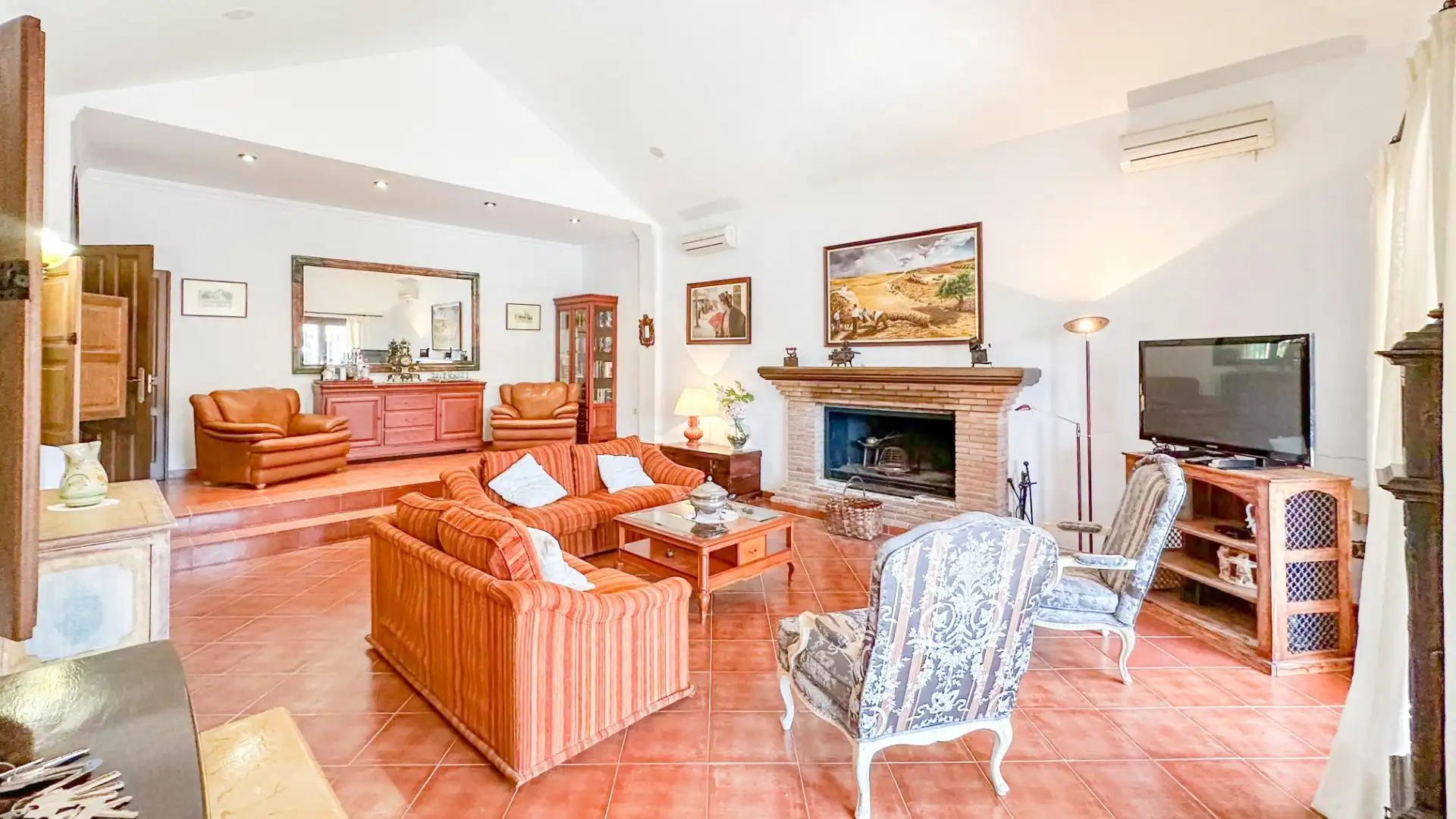 Living room of Houses for sale in Almogía  with Air Conditioner, Private garden and Terrace
