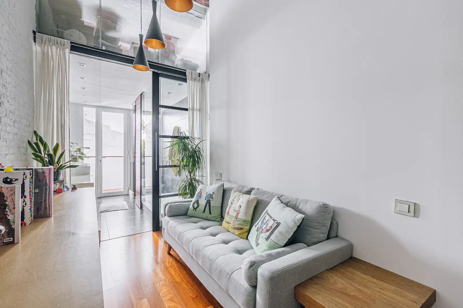 Sala de estar de Piso en venta en Barcelona con Aire acondicionado, Calefacción y Parquet