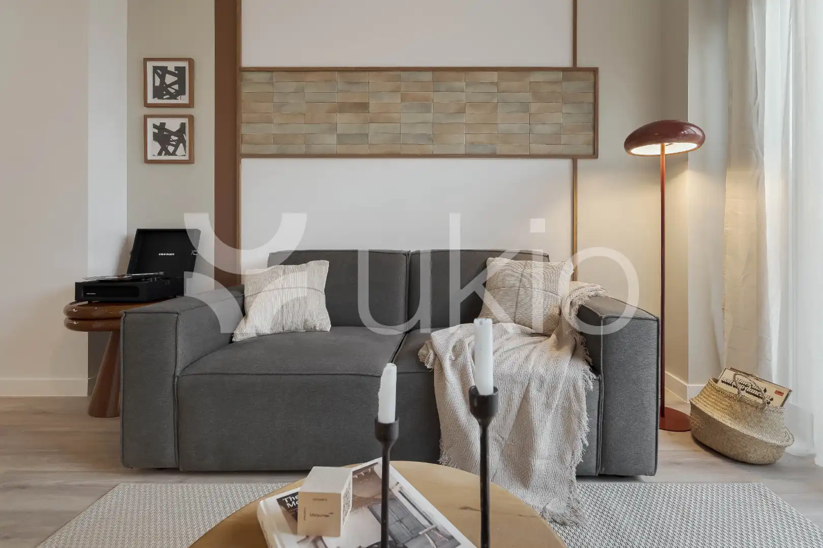Wohnzimmer von Wohnungen zur Miete in Madrid mit Heizung, Terrasse und Möbliert