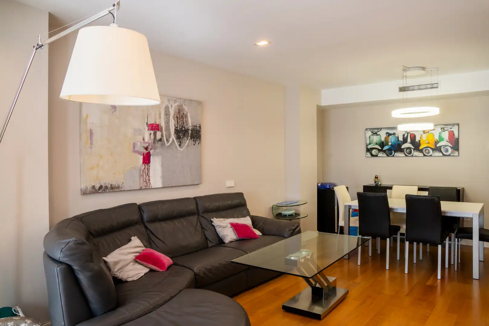 Living room of Flat for sale in Alboraya  with Air Conditioner, Parquet flooring and Storage room