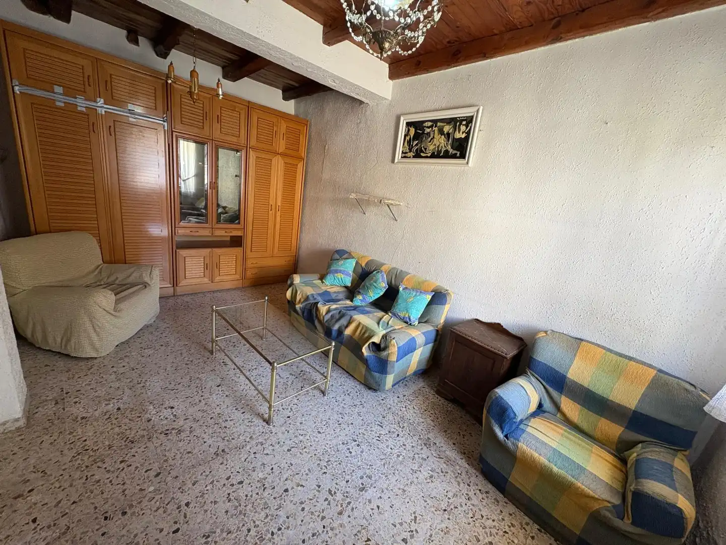 Sala de estar de Finca rústica en venta en Canalejas de Peñafiel con Jardín privado, Terraza y Amueblado