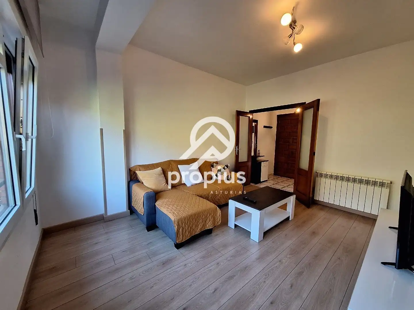 Sala de estar de Piso en venta en Cangas de Onís con Calefacción, Parquet y Trastero