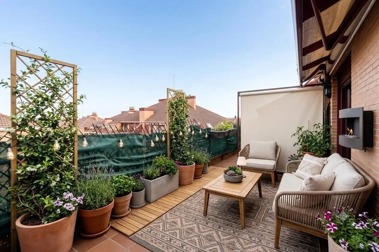 Terraza de Ático en venta en Las Rozas de Madrid con Aire acondicionado, Calefacción y Jardín privado