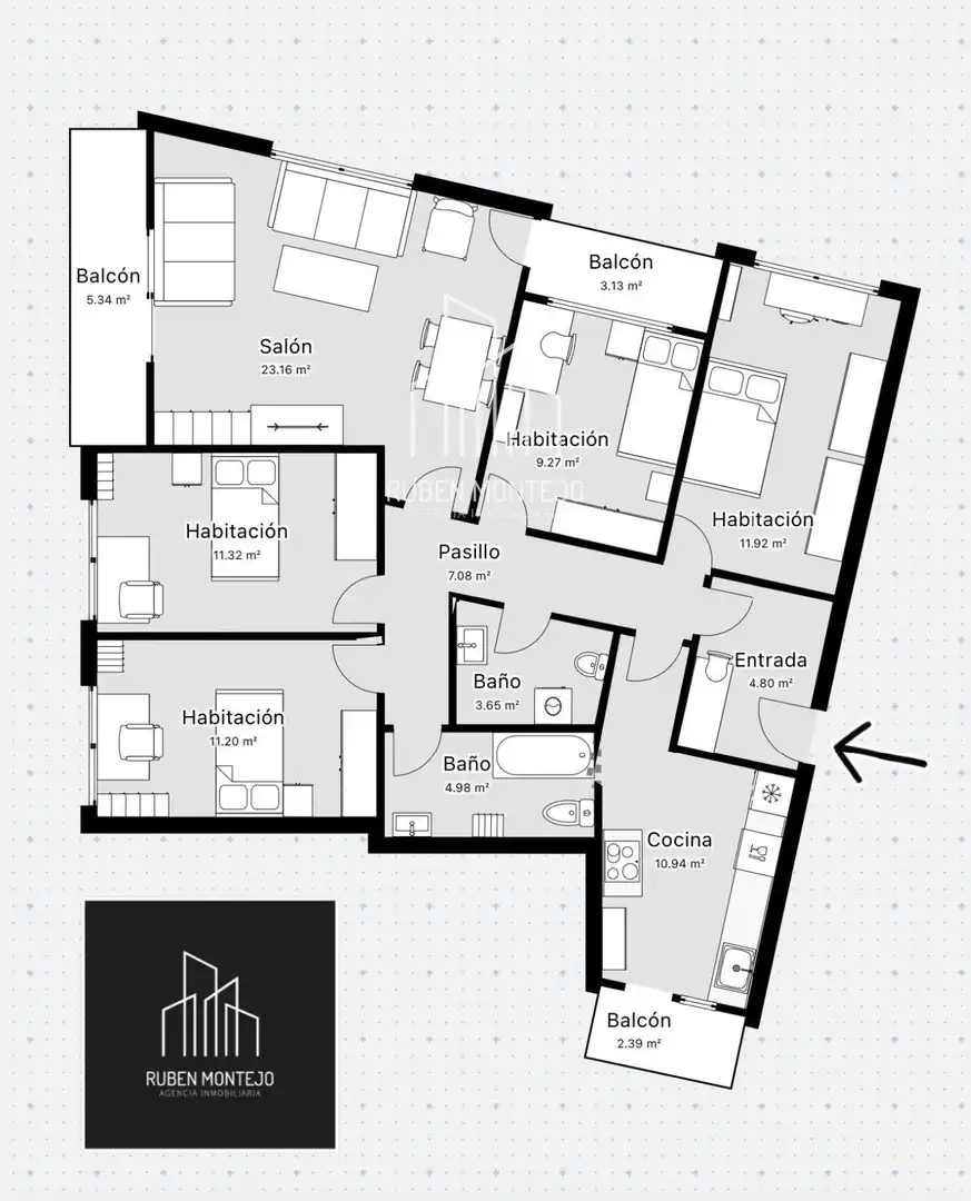 Wohnung zur Miete in Salamanca mit Heizung, Terrasse und Möbliert