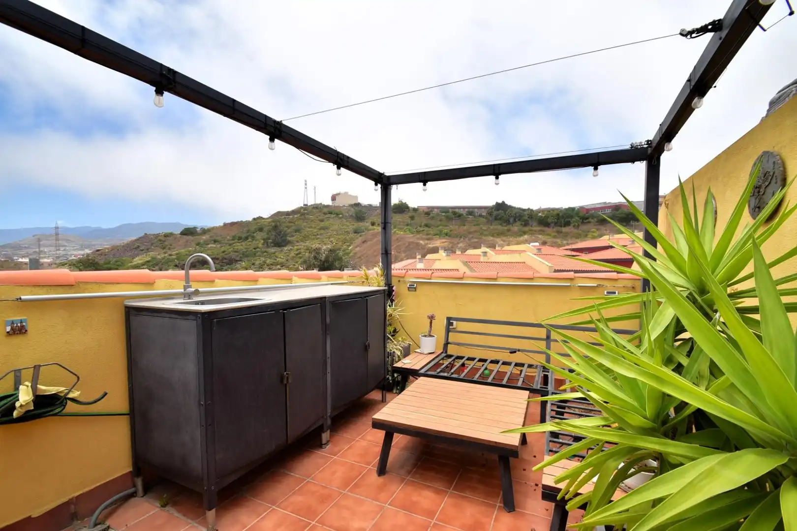 Terraza de Casa adosada de alquiler en San Cristóbal de la Laguna con Aire acondicionado, Calefacción y Jardín privado
