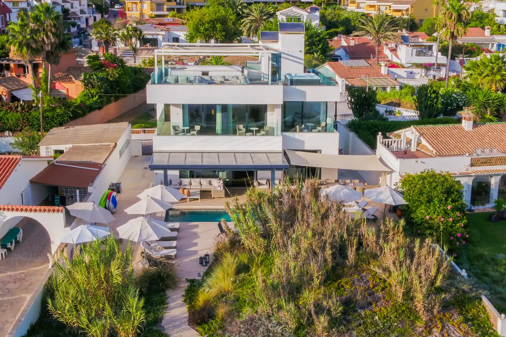 Exterior view of Houses for sale in Marbella  with Air Conditioner, Private garden and Terrace