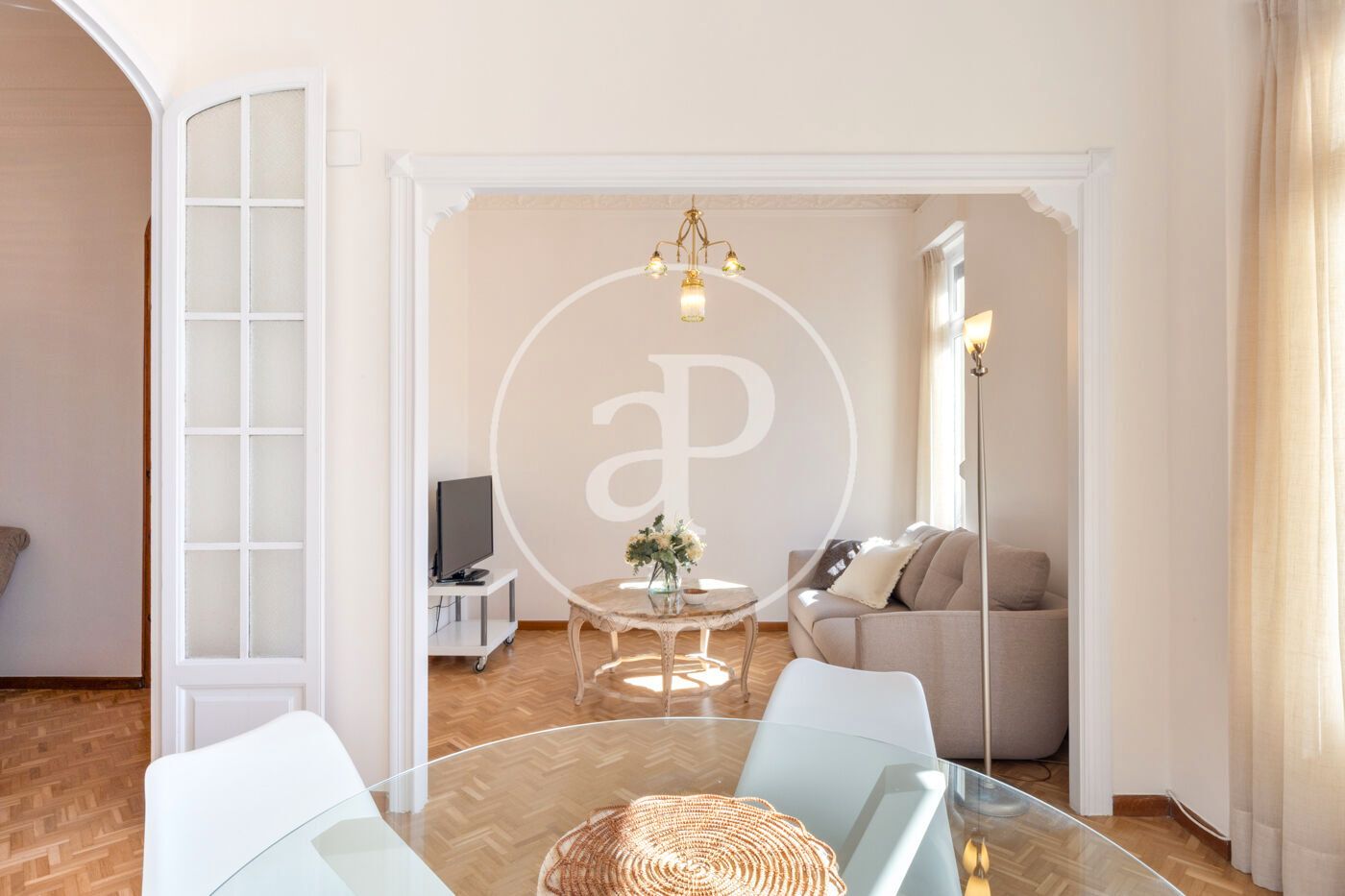 Living room of Flat for rent in  Valencia Capital  with Air Conditioner, Heating and Storage room