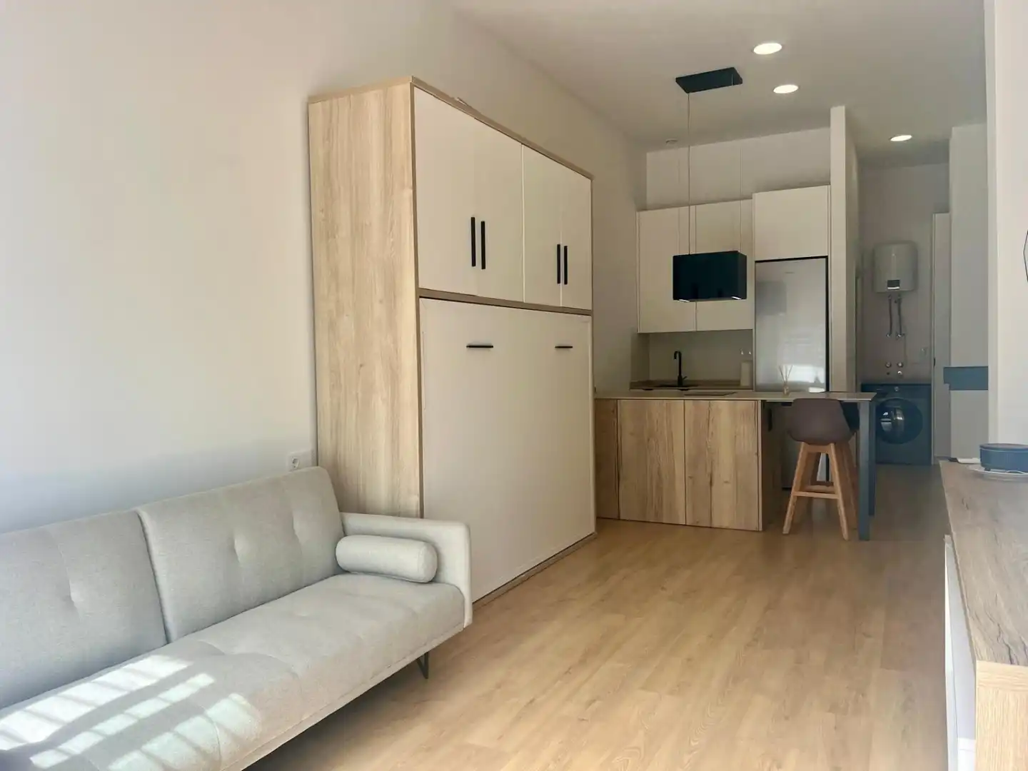 Sala d'estar de Estudi de lloguer en Murcia amb Aire condicionat, Calefacció i Moblat
