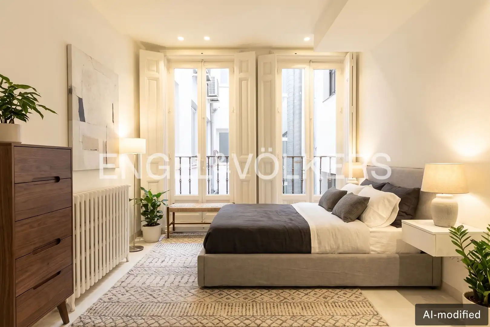 Bedroom of Flat for rent in Madrid  with Air Conditioner, Heating and Balcony