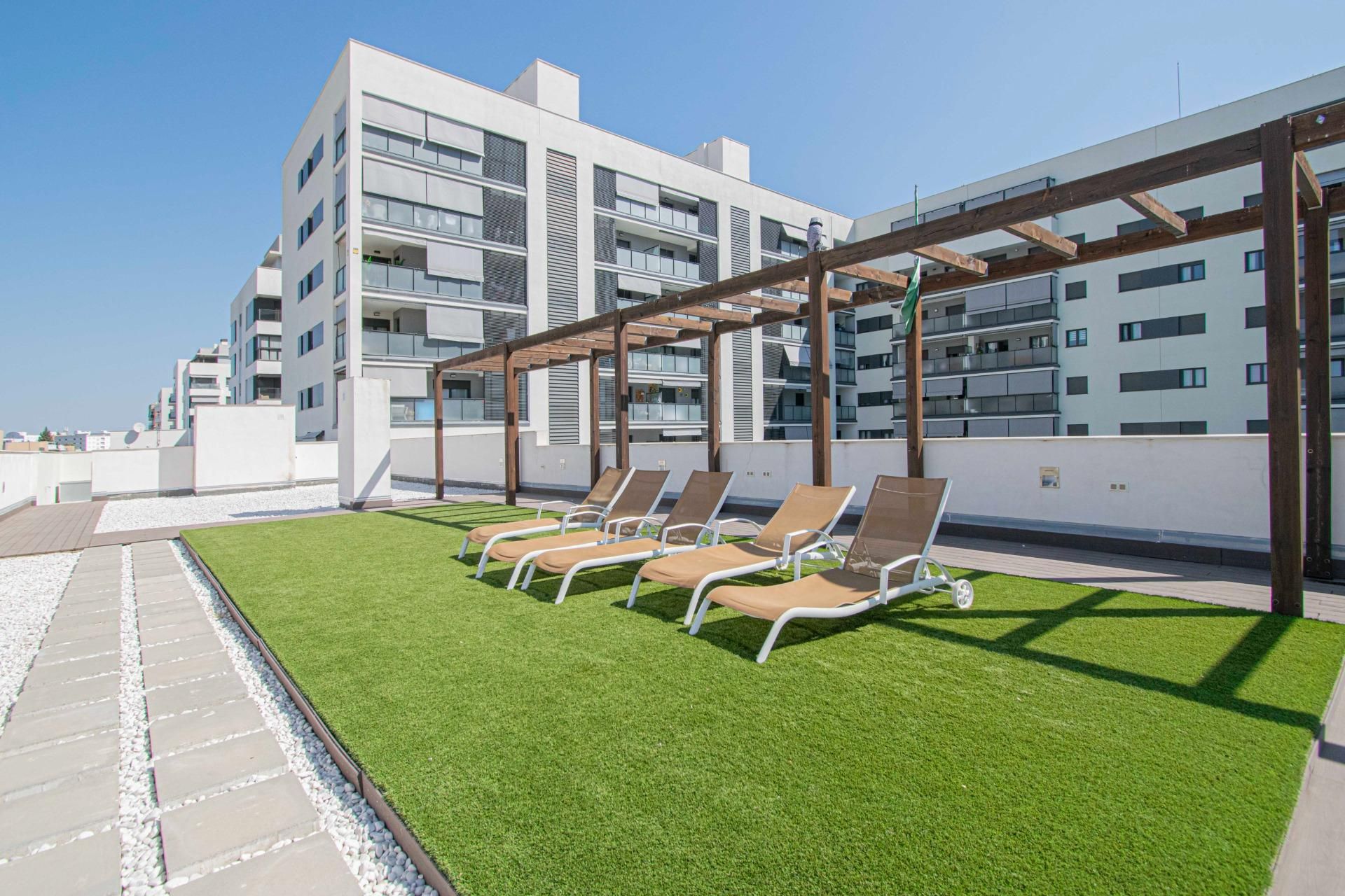 Terrace of Attic for sale in  Sevilla Capital  with Air Conditioner, Heating and Private garden