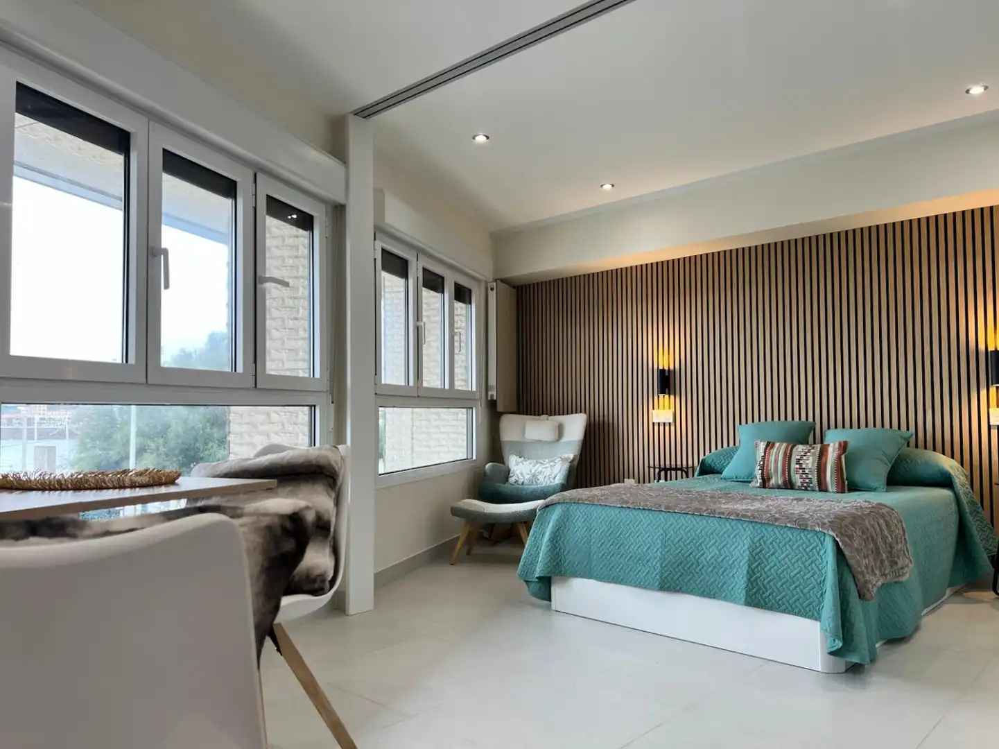 Schlafzimmer von Wohnung zur Miete in Gijón  mit Heizung und Möbliert