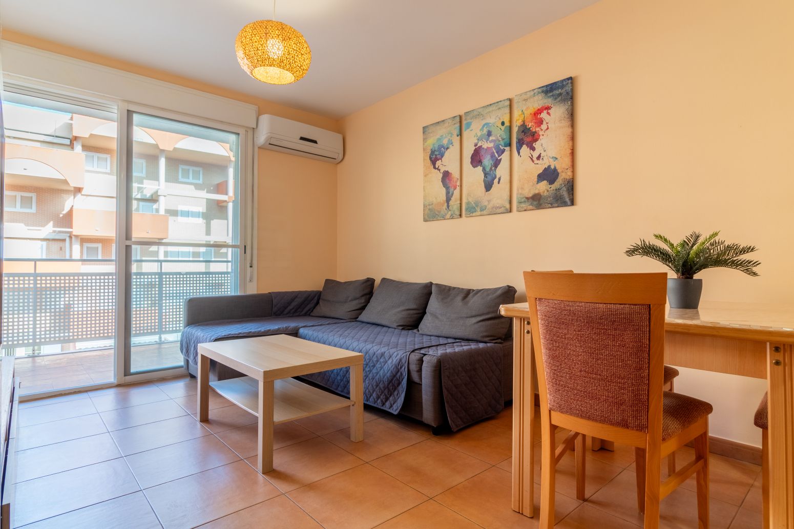 Living room of Flat for sale in Canet d'En Berenguer  with Air Conditioner, Private garden and Terrace