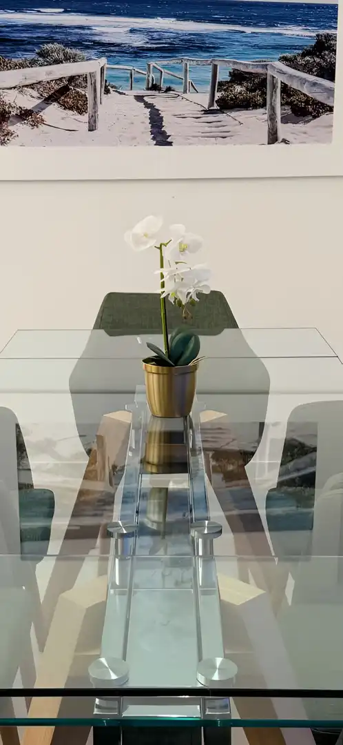 Comedor de Apartamento de alquiler en Estepona con Aire acondicionado, Terraza y Piscina
