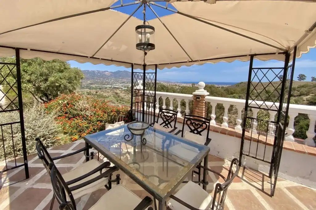 Terraza de Finca rústica en venta en Mijas con Jardín privado, Terraza y Piscina