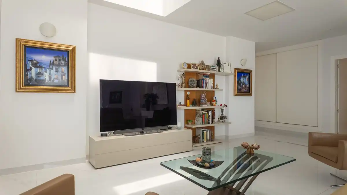 Sala de estar de Casa o chalet en venta en Málaga con Aire acondicionado, Calefacción y Piscina