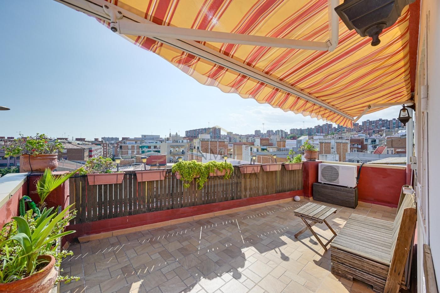 Terrace of Attic for sale in Badalona  with Air Conditioner, Heating and Parquet flooring