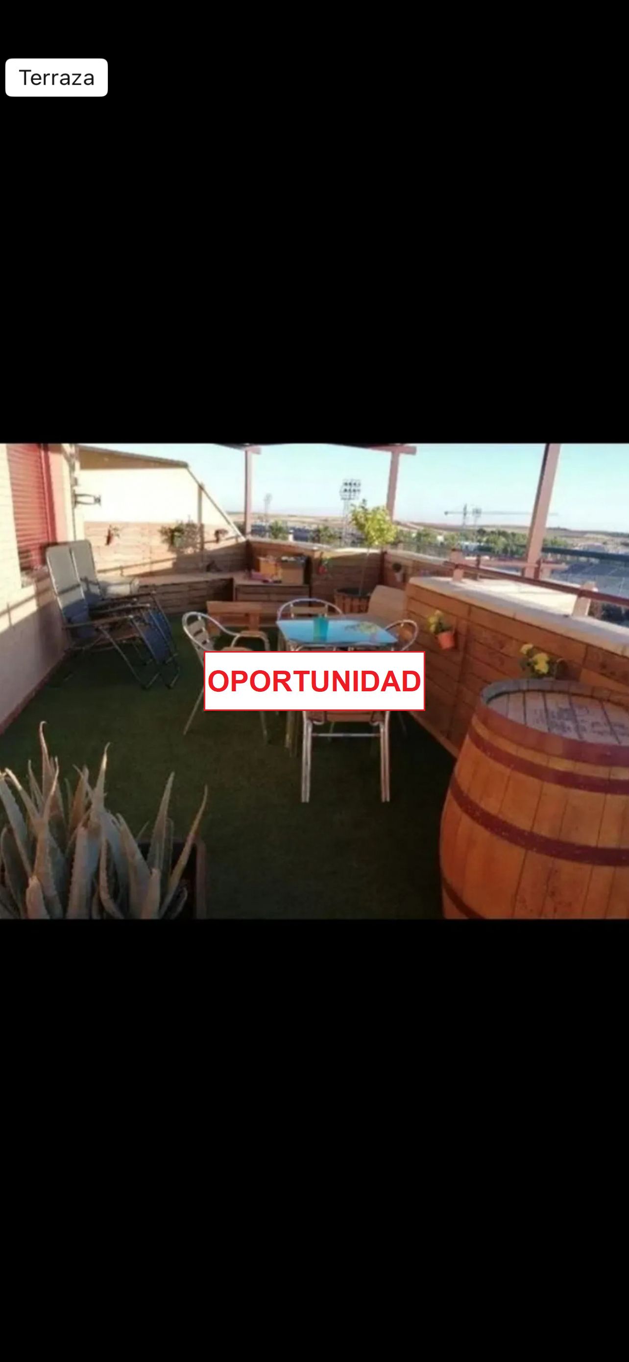 Terrasse von Dachboden zur Miete in Ciudad Real Capital mit Klimaanlage, Heizung und Terrasse