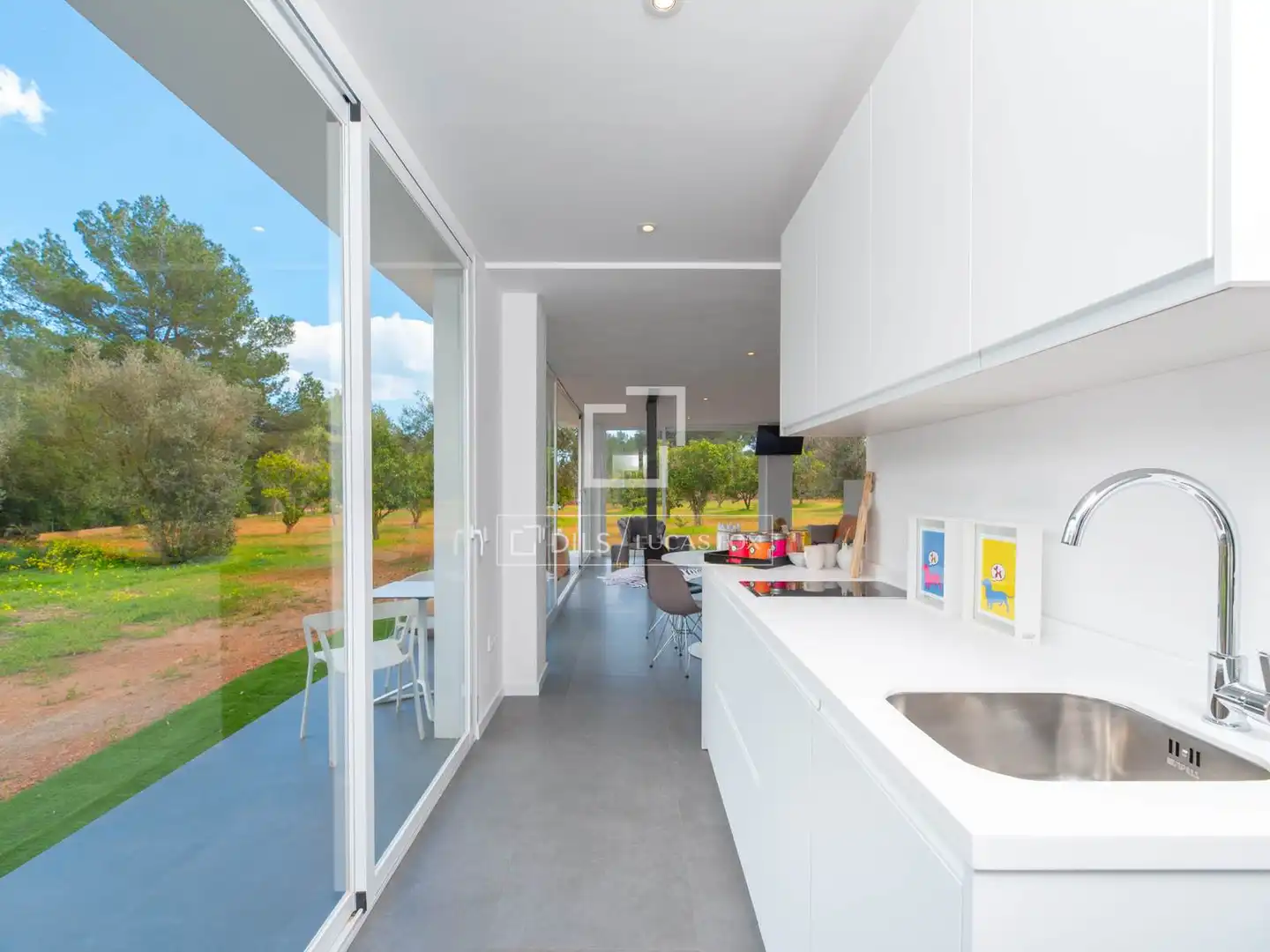 Kitchen of Houses for sale in Santa Eulària des Riu  with Air Conditioner, Heating and Terrace