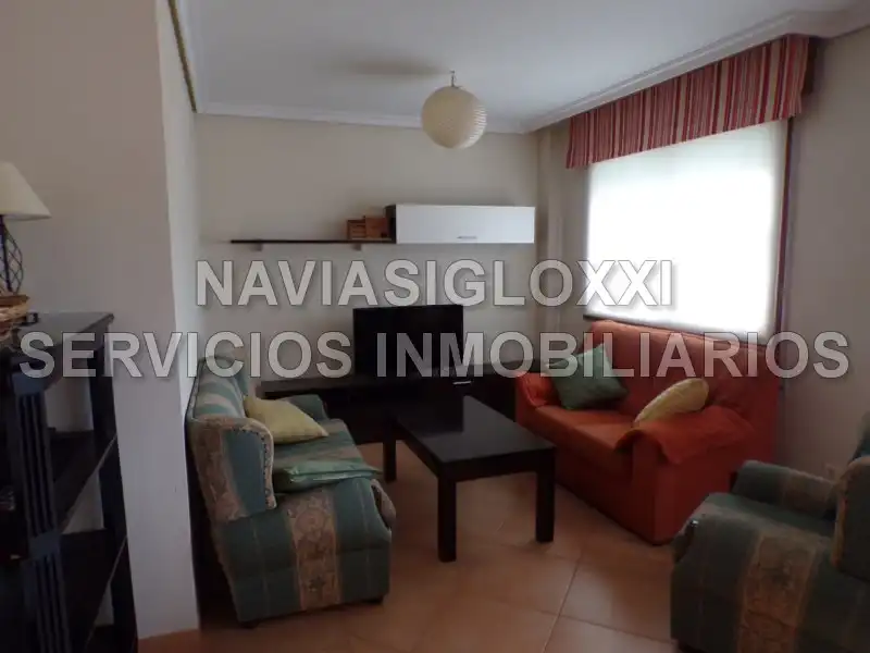 Sala de estar de Dúplex de alquiler en Nigrán con Parquet, Terraza y Amueblado