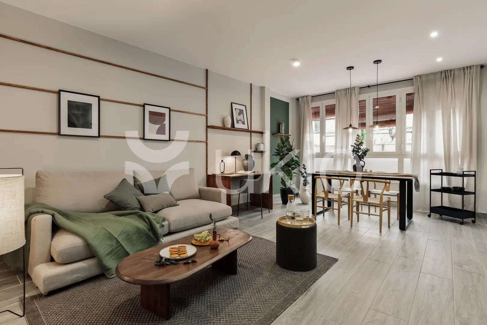 Living room of Apartments for rent in Barcelona  with Air Conditioner, Heating and Furnished