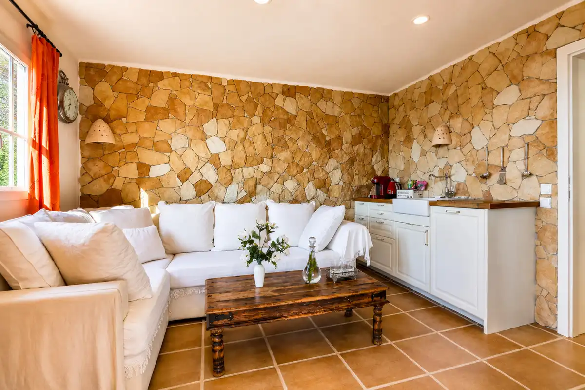 Living room of Houses for rent in Santa Eulària des Riu  with Air Conditioner, Heating and Private garden
