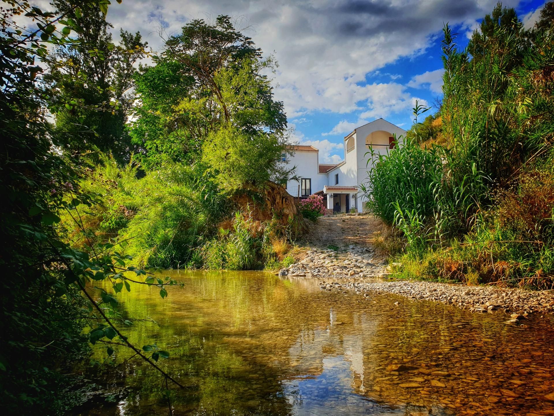 Exterior view of Country house for sale in Huétor Tájar  with Heating, Terrace and Storage room