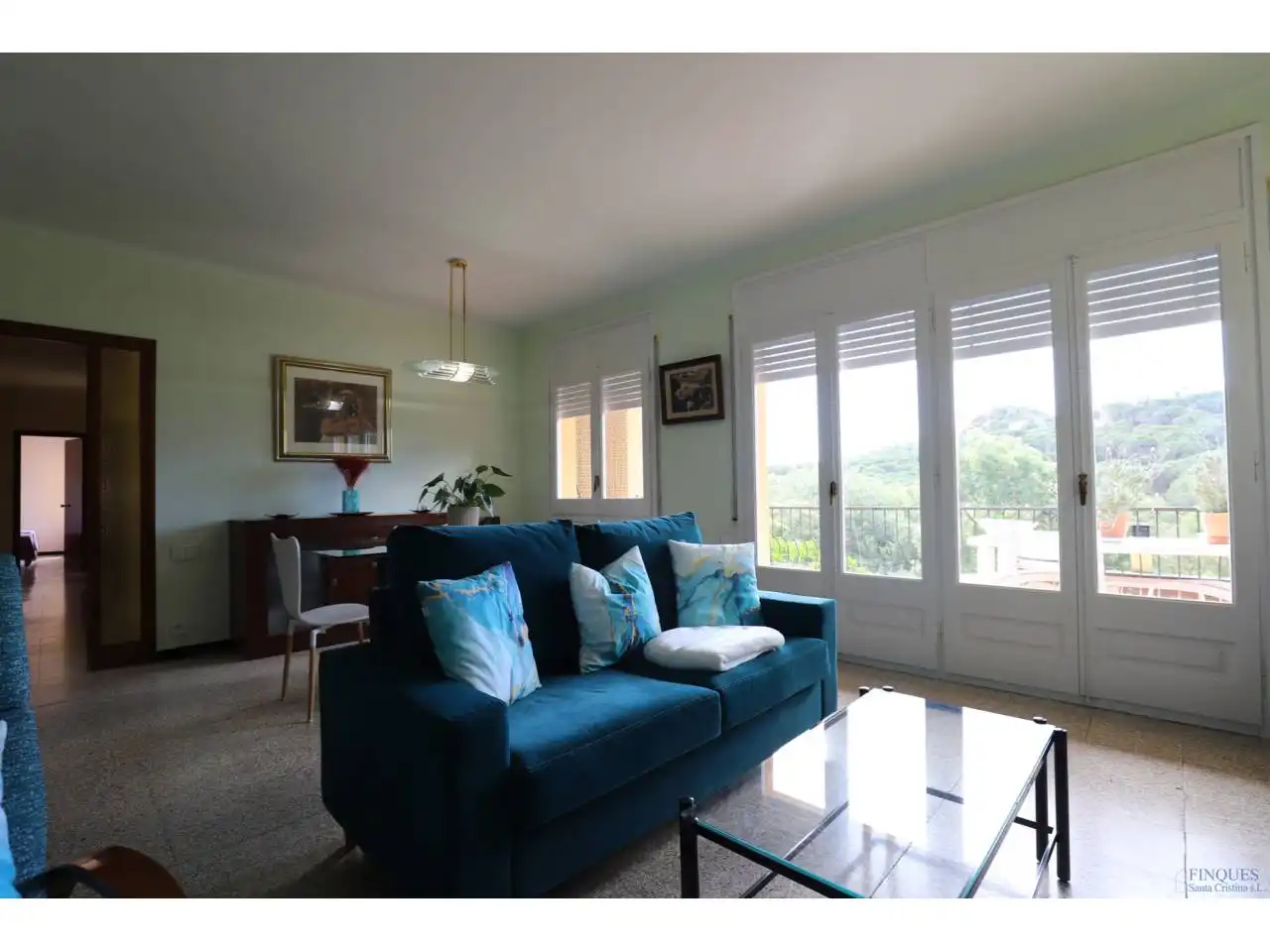 Sala de estar de Casa o chalet en venta en Santa Cristina d'Aro con Calefacción, Jardín privado y Terraza