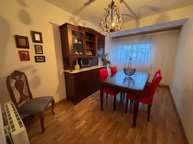 Dining room of Flat for rent in Ferrol  with Heating, Parquet flooring and Furnished
