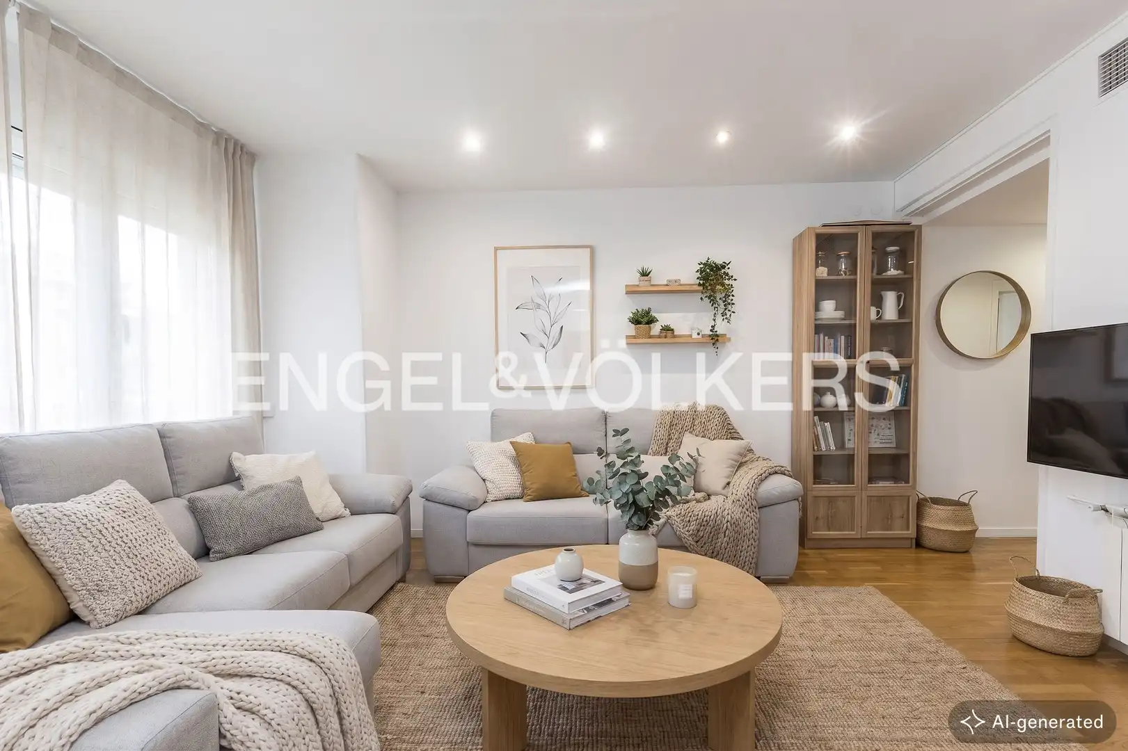 Sala de estar de Piso en venta en Barcelona con Aire acondicionado, Calefacción y Balcón