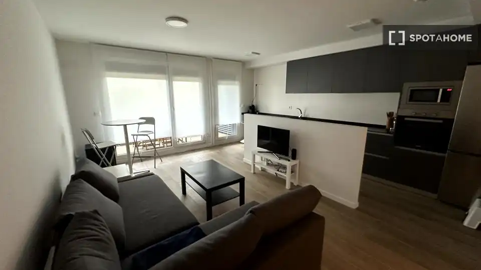 Sala de estar de Apartamento para compartir en Pasaia con Aire acondicionado, Terraza y Amueblado