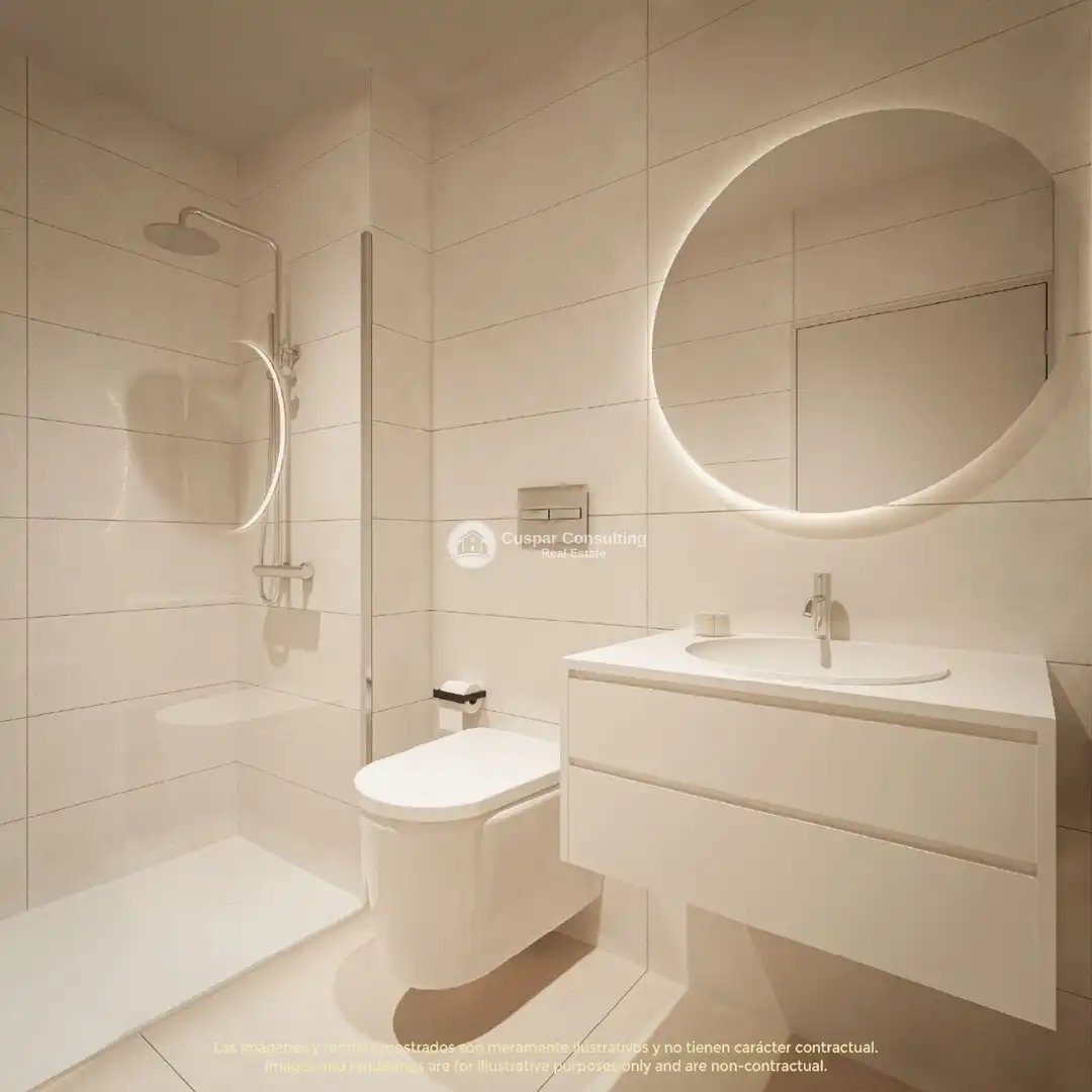 Baño de Apartamento en venta en Murcia con Calefacción, Terraza y Piscina