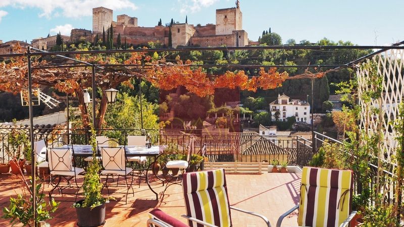 Terrace of House or chalet for rent in  Granada Capital  with Heating, Private garden and Terrace