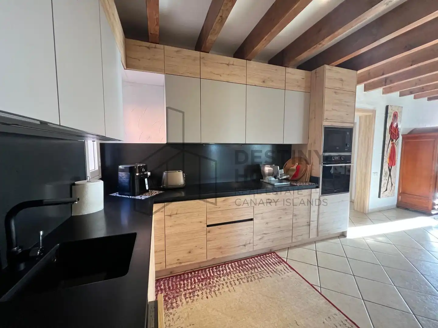 Cuina de Casa o xalet en venda en La Oliva amb Aire condicionat, Jardí privat i Terrassa