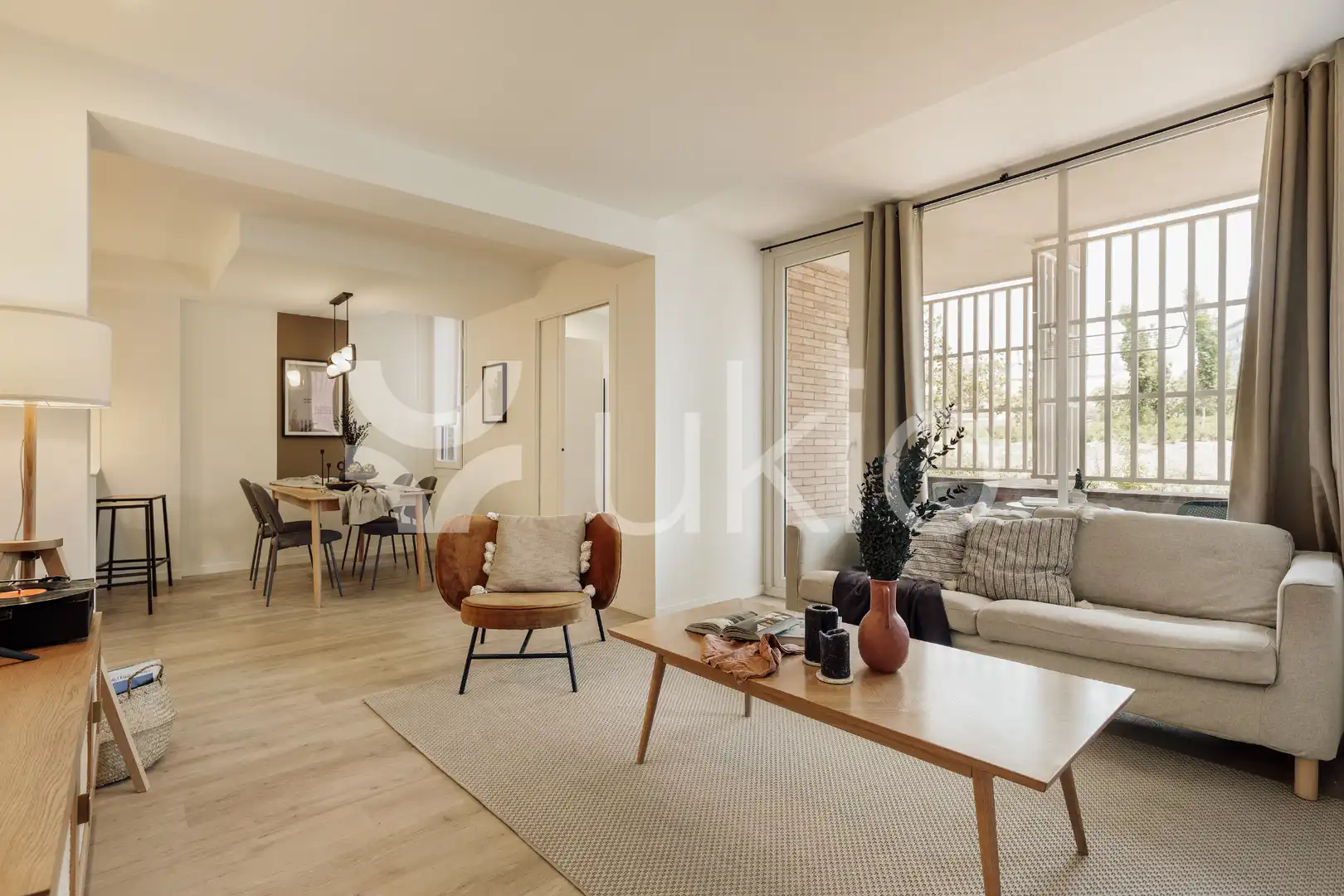 Sala d'estar de Apartament de lloguer en Barcelona amb Aire condicionat, Calefacció i Terrassa