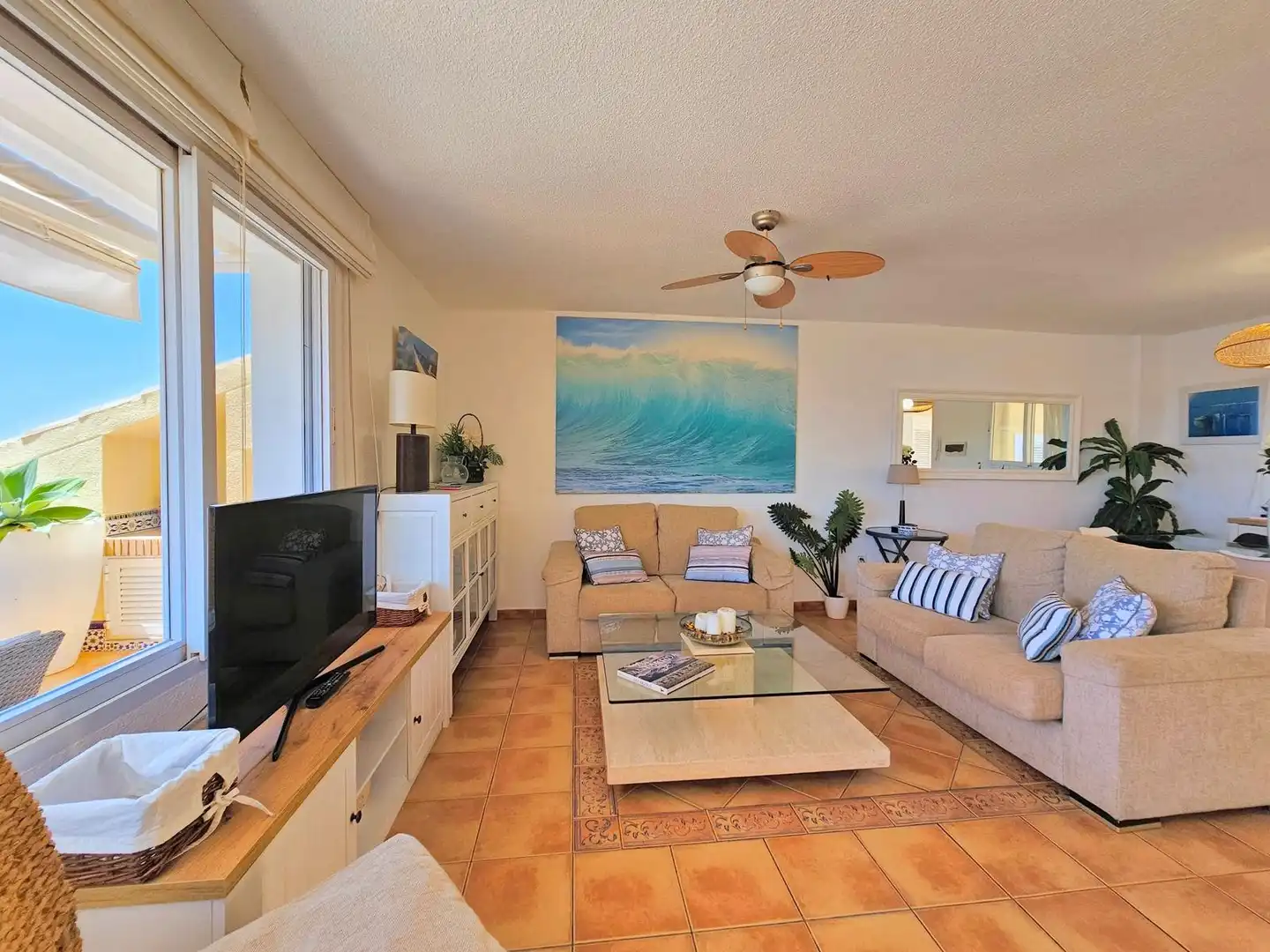 Living room of Detached homes for rent in La Manga del Mar Menor  with Air Conditioner, Heating and Terrace