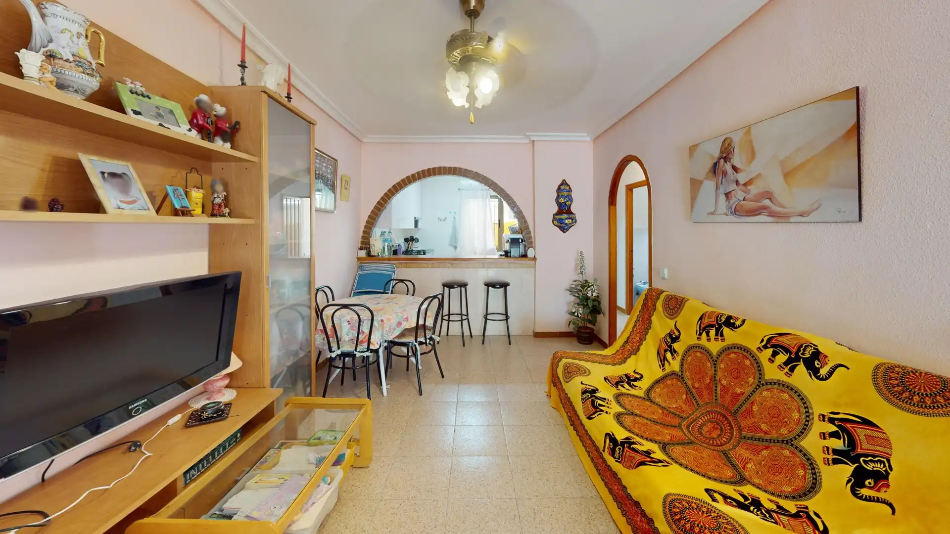 Wohnzimmer von Haus oder Chalet zum Verkauf in Los Alcázares mit Klimaanlage, Terrasse und Möbliert