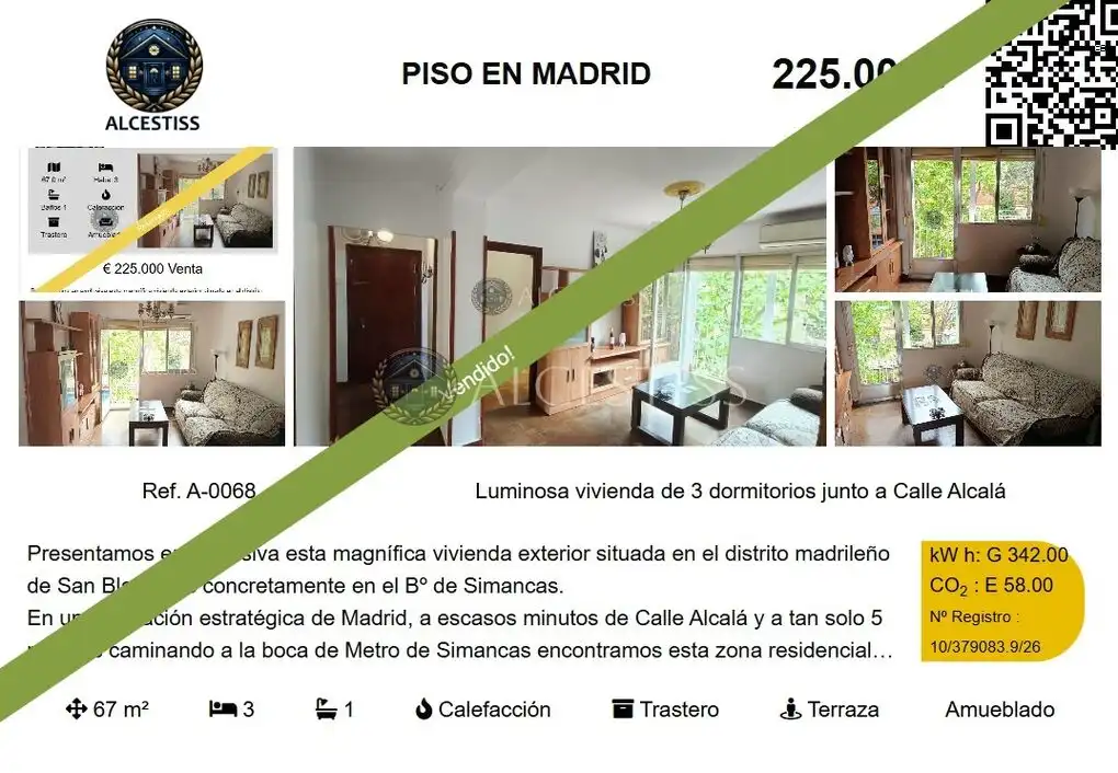 Vista exterior de Piso en venta en Madrid con Aire acondicionado, Calefacción y Terraza